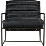 Noir Demeter Chair, Metal & Leather, 25" W