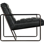 Noir Demeter Chair, Metal & Leather, 25" W
