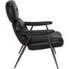 Noir Randers Arm Chair - Industrial Steel & Leather, 31" W