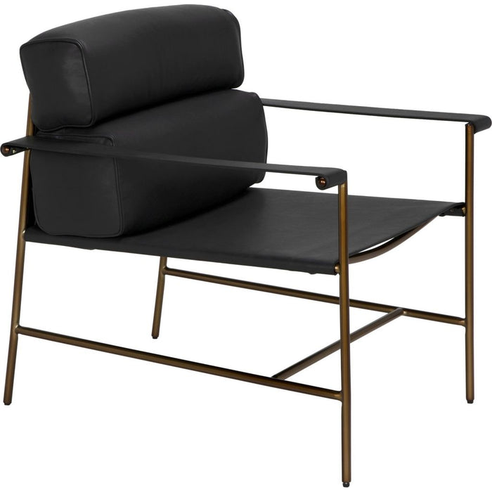 Primary vendor image of Noir Chet Chair - Industrial Steel & Top-Grain Leather, 30" W