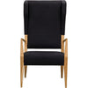 Noir Narciso Chair, Teak w/ Black Woven Fabric, 27" W