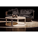 CFC Gimso Reclaimed Alder Wood Round Coffee Table, 48" Dia.