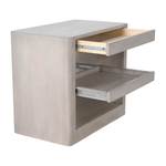 CFC Mayito 1 Drawer, 1 Pull-Out Tray Side Table, Alder, 30" W