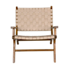 Noir Kamara Arm Chair, Teak with Leather