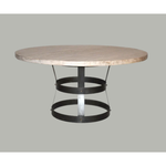 CFC Basket Reclaimed Lumber Top Round Dining Table, 60" Dia.
