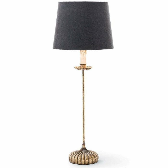 Regina Andrew Clove Stem Buffet Table Lamp With Black Shade-Table Lamps-Regina Andrew-Heaven's Gate Home