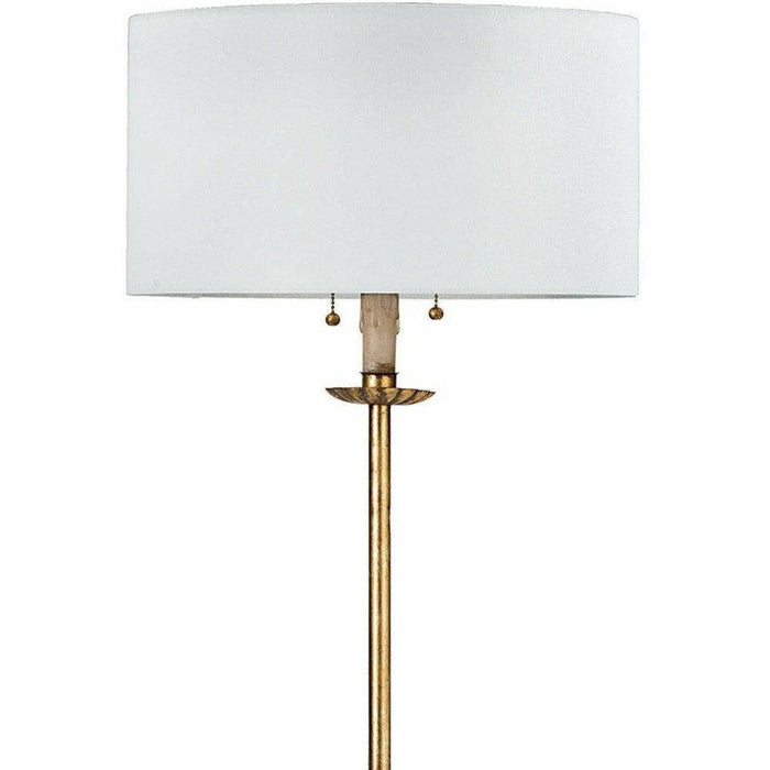 Clove Stem Buffet Table Lamp With Black Shade – Bone & Brass