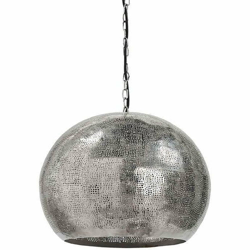 Regina Andrew Pierced Metal Sphere Pendant, Polished Nickel-Pendant Lamps-Regina Andrew-Heaven's Gate Home
