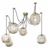 Regina Andrew Molten Spider Large With Smoke Glass, Natural Brass-Chandeliers-Regina Andrew-Heaven's Gate Home