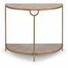 Regina Andrew Vogue Shagreen Demilune Console, Ivory Grey and Brass-Console Tables-Regina Andrew-Heaven's Gate Home