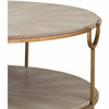 Regina Andrew Vogue Shagreen Cocktail Table, Ivory Grey and Brass-Coffee/Cocktail Tables-Regina Andrew-Heaven's Gate Home