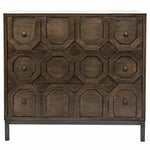CFC Hadley 3-Drawer Walnut/Steel Dresser, Light Shellac-Dressers-CFC-Heaven's Gate Home, LLC