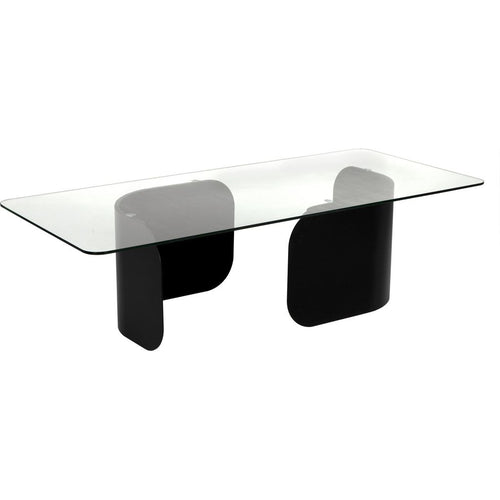 Primary vendor image of Noir Varicka Coffee Table - Industrial Steel & Glass, 30"