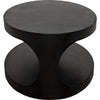 Noir Eclipse Oval Coffee Table, Black Steel, 29"