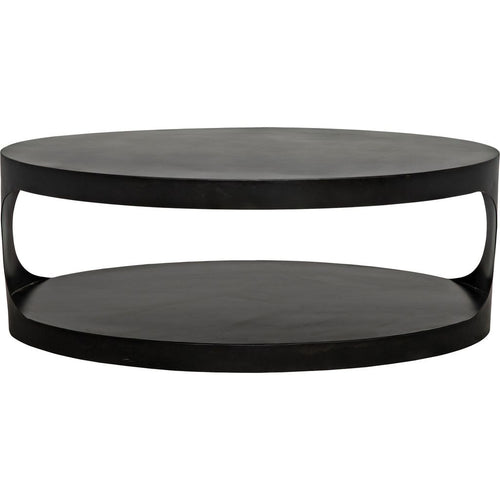 Primary vendor image of Noir Eclipse Oval Coffee Table, Black Steel, 29"