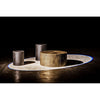 Noir Dixon Coffee Table, Steel w/ Aged Brass Finish, 40"