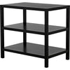 Noir 2 Shelf Side Table, Hand Rubbed Black - Mahogany & Veneer, 18"