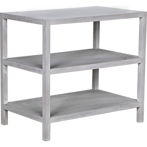 Primary vendor image of Noir 2 Shelf Side Table, White Wash - Mahogany & Veneer, 18"