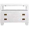 Primary vendor image of Noir 2-Drawer Side Table w/ Sliding Tray, White Wash, 19.5"
