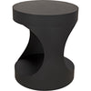 Noir Eclipse Round Side Table, Black Steel, 22"