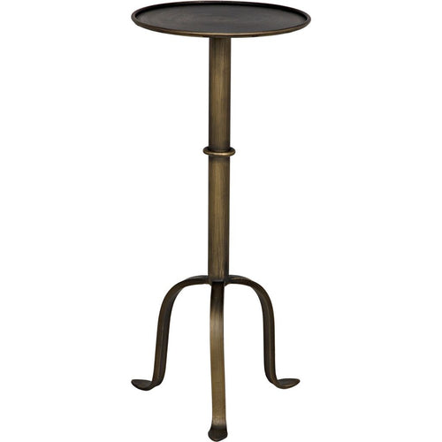Primary vendor image of Noir Tini Side Table, Metal w/ Aged Brass Finish, 10"