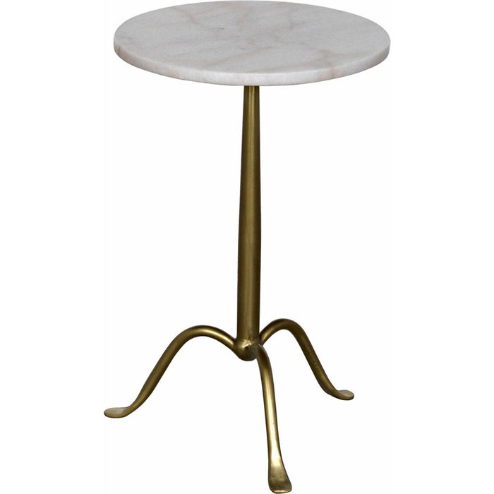 Primary vendor image of Noir Cosmopolitan Side Table - Industrial Steel & Bianco Crown Marble, 15"