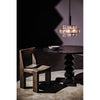 Noir Zig-Zag Dining Table, 48" Diameter, Hand Rubbed Black - Mahogany & Veneer