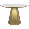 Primary vendor image of Noir Demetria Table - Industrial Steel & Bianco Crown Marble, 37.5"