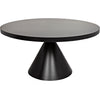 Noir Cone Dining Table, Black Steel, 58.5"