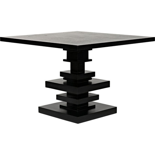 Primary vendor image of Noir Corum Square Table, Hand Rubbed Black - Mahogany & Veneer, 42"