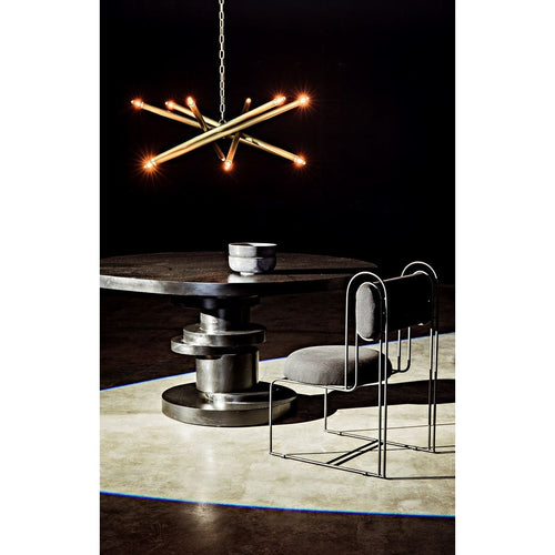 Noir Hugo Dining Table, Hand Rubbed Black - Mahogany & Veneer, 60"