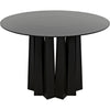 Noir Column Dining Table, Black Steel, 44"