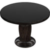 Noir Portobello Dining Table, Hand Rubbed Black w/ Light Brown Trim, 40"