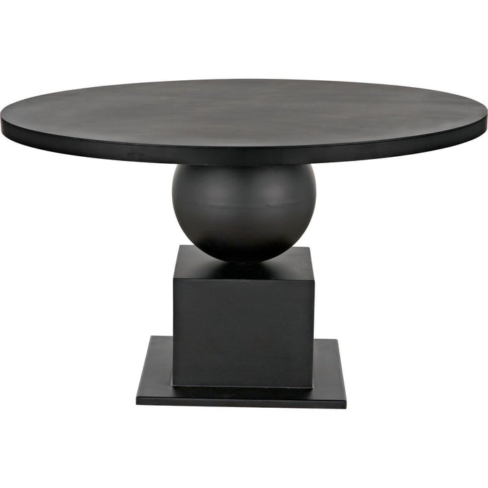 Primary vendor image of Noir Emira Dining Table, Black Metal - Industrial Steel, 52"