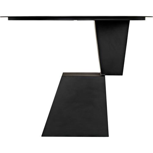 Noir Round Pieta Table, Black Steel, 39"