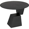 Noir Round Pieta Table, Black Steel, 39"