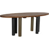 Primary vendor image of Noir Journal Oval Dining Table, Dark Walnut w/ Black & Aged Brass Steel Base, 32"