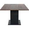 Noir Cameron Table - Industrial Steel, Walnut, & Veneer, 42"