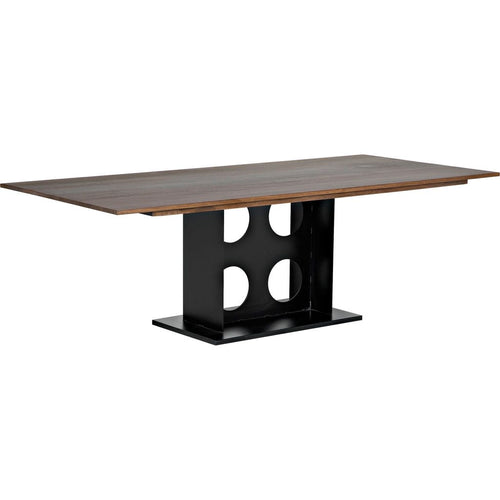 Primary vendor image of Noir Cameron Table - Industrial Steel, Walnut, & Veneer, 42"