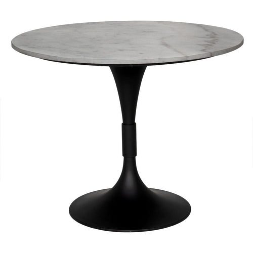 Primary vendor image of Noir Jamna Table 36", Black - Industrial Steel & Bianco Crown Marble