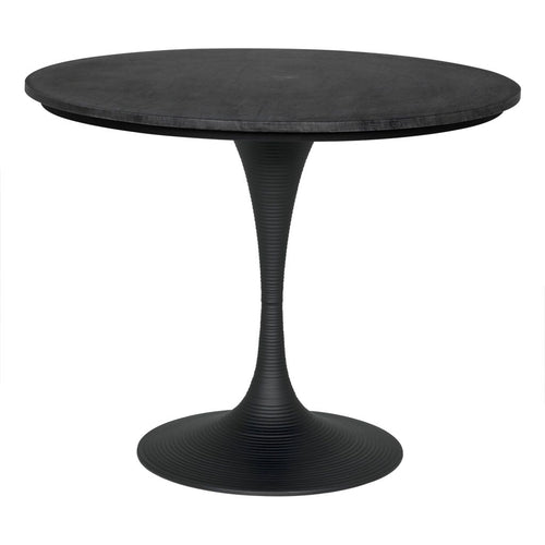 Primary vendor image of Noir Joni Table 36", Black - Industrial Steel & Bianco Crown Marble