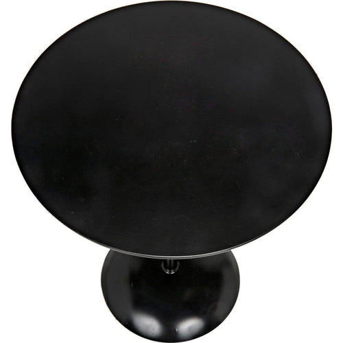 Noir Felix Side Table, Black Steel, 16.5"