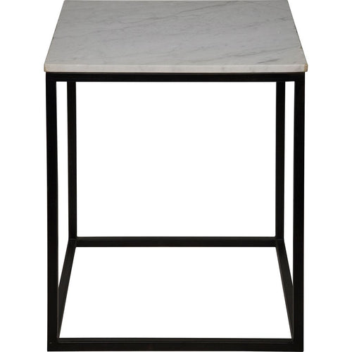 Primary vendor image of Noir Manning Side Table, Large - Industrial Steel & Bianco Crown Marble, 20.5"