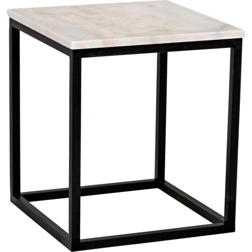 Primary vendor image of Noir Manning Side Table, Small - Industrial Steel & Bianco Crown Marble, 16.5"