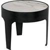 Primary vendor image of Noir Cylinder Side Table, Large - Industrial Steel & Bianco Crown Marble, 24"