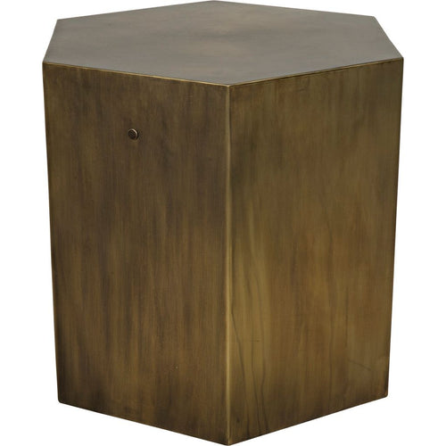 Primary vendor image of Noir Aria Side Table B, Steel w/ Aged Brass Finish, 20"