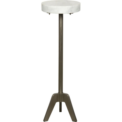 Primary vendor image of Noir Fiasco Side Table - Industrial Steel & Bianco Crown Marble, 8.5"