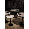 Noir Cobus Side Table - Cast Iron & Bianco Crown Marble, 30"