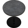 Noir Ford Side Table, Low - Industrial Steel & Night Snow Marble, 19.5"