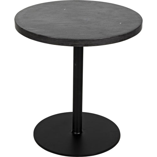 Primary vendor image of Noir Ford Side Table, Low - Industrial Steel & Night Snow Marble, 19.5"